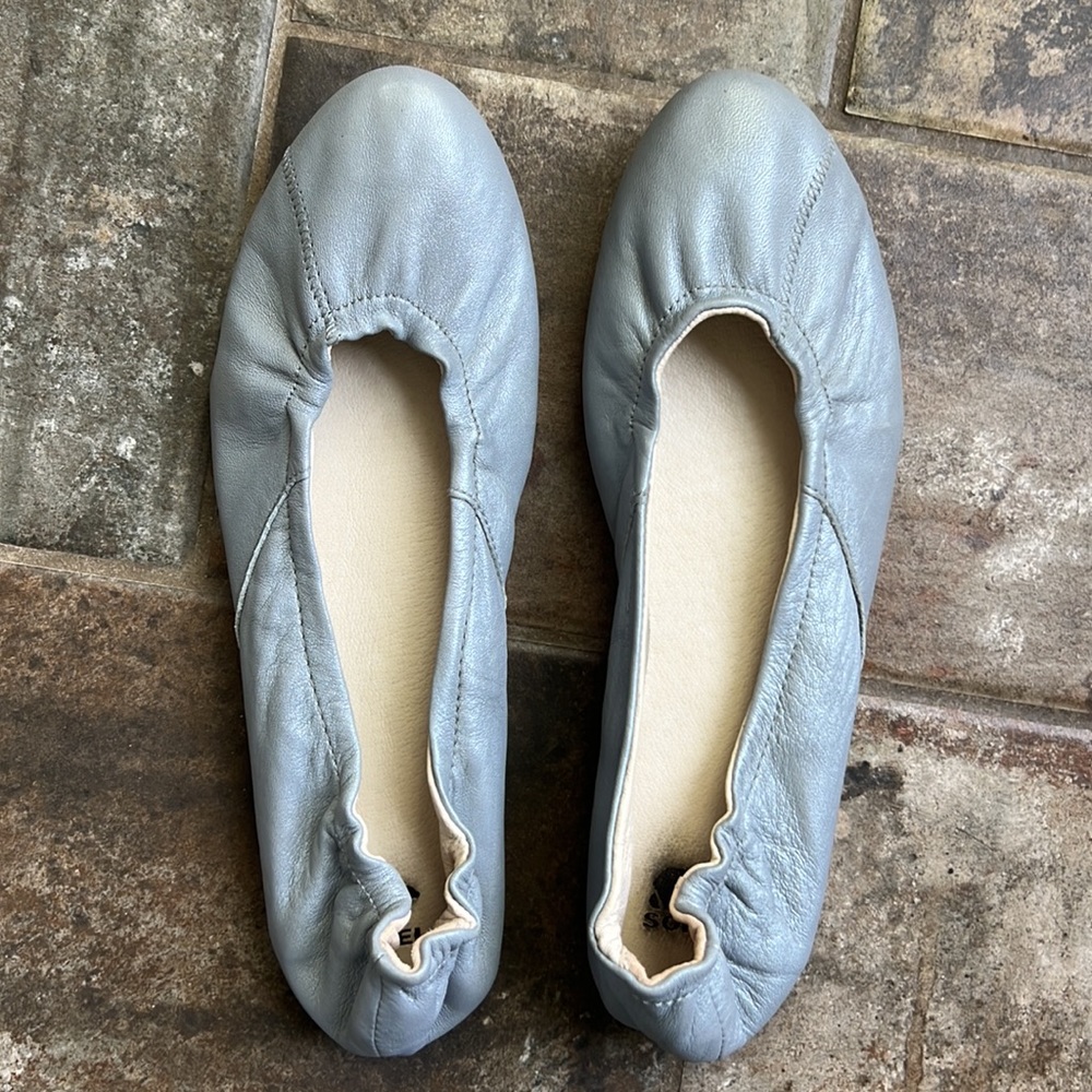 Sorel metallic skimmer ballet flats